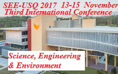 The Third International Conference on Science, Engineering & Environment (SEE2017) will be held in University of Southern Queensland (USQ), Springfield Campus, Brisbane, Australia in conjunction with USQ, The GEOMATE International Society, Useful Plant Spread Society and others.